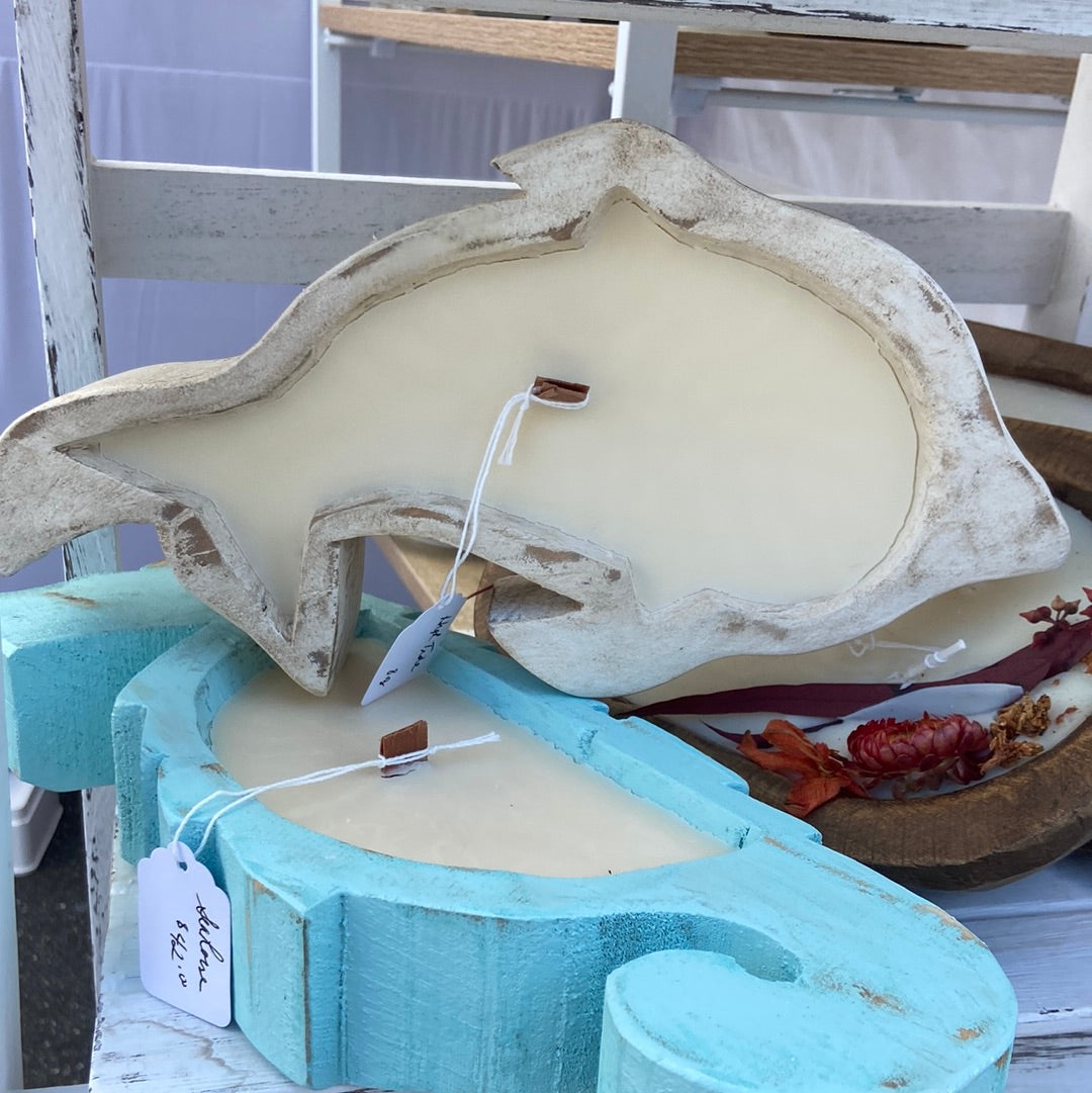 Dolphin Dough Bowl Candle
