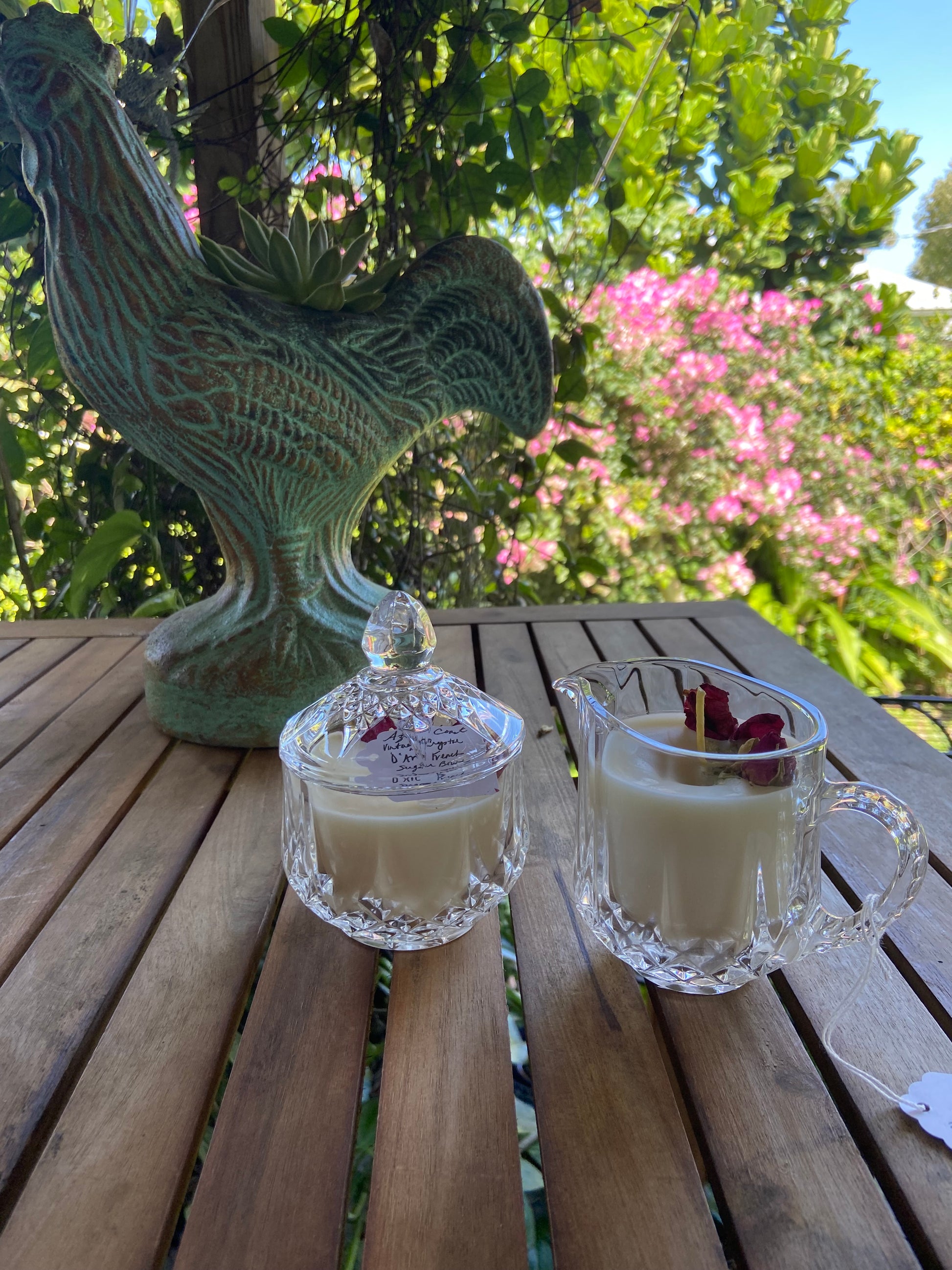 Vintage Crystal D’Arc French Crystal Sugar & Creamer 8 oz candles