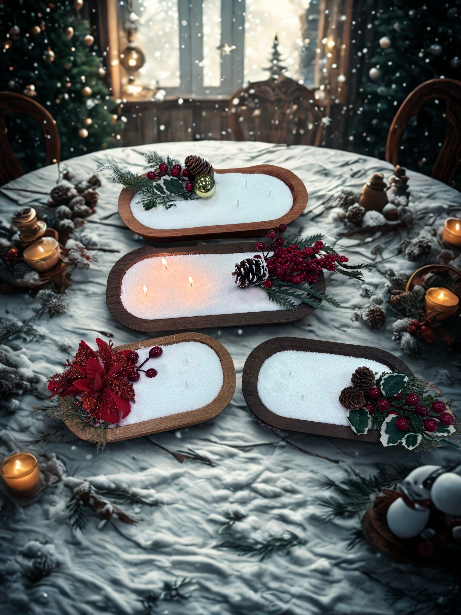 Snow Wax Dough Bowl Candle -BUNDLE