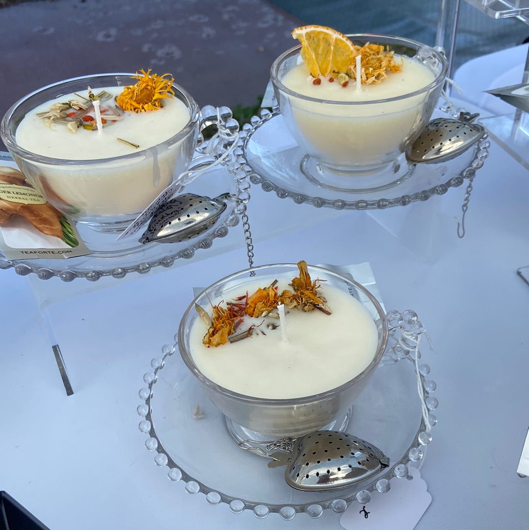 Candlewick Glass Tea Cups