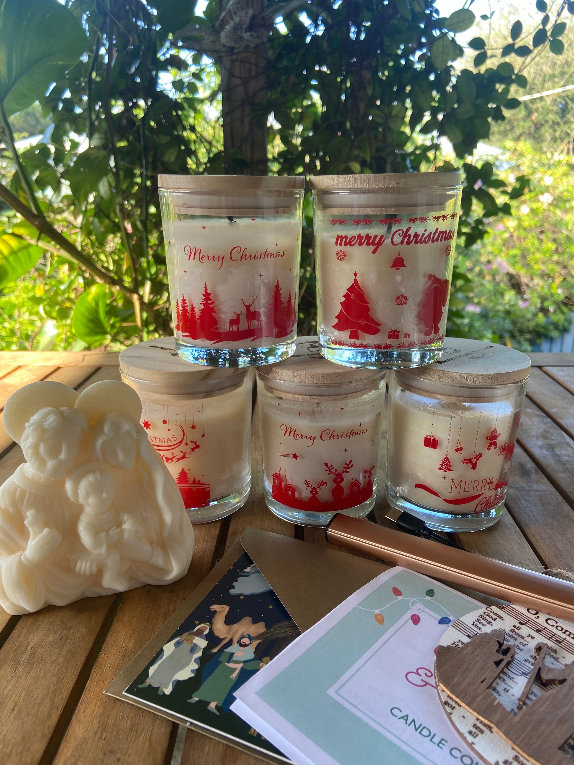 Merry & Bright Christmas Candle Set