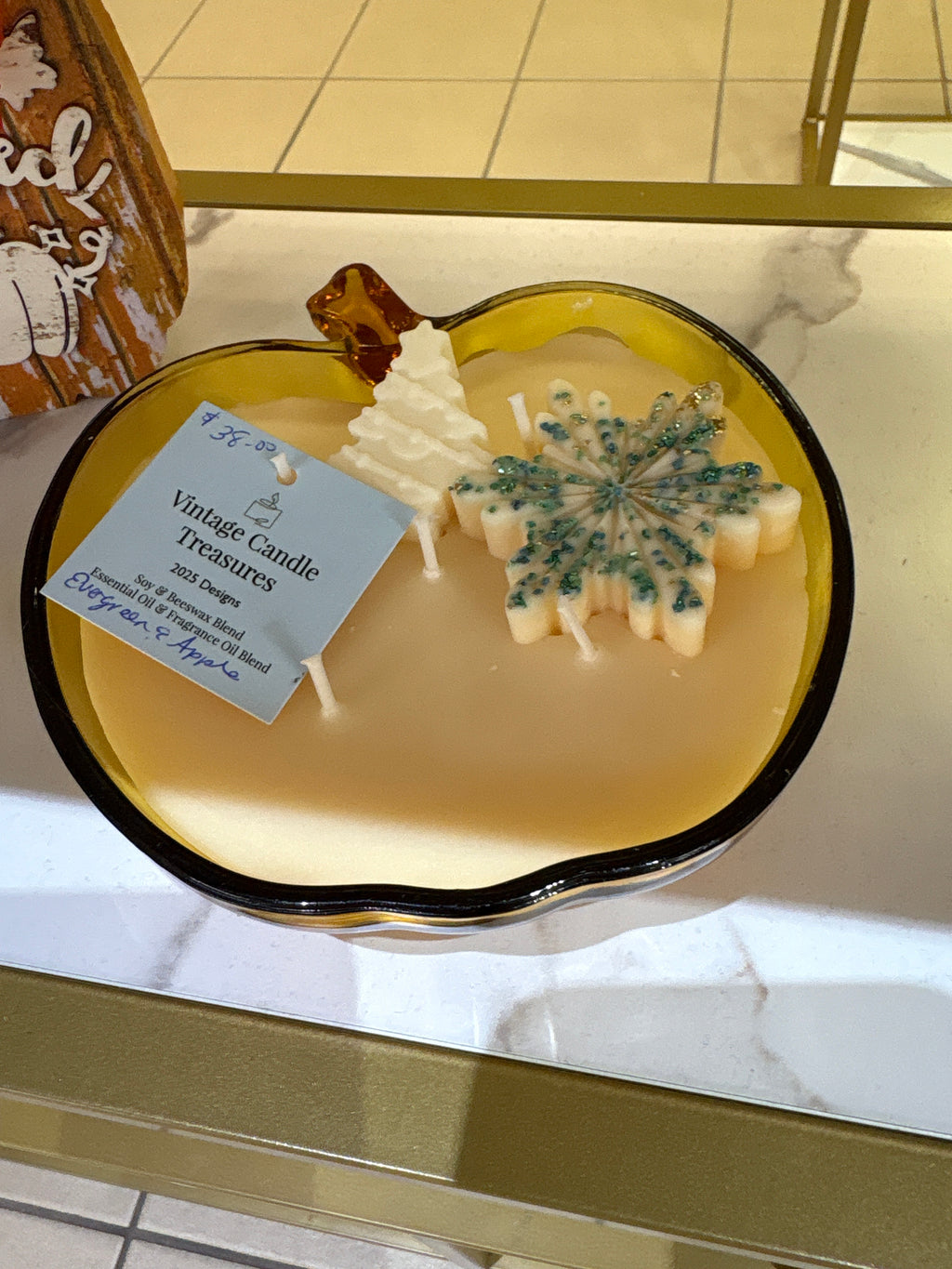 Hazel Atlas Amber Glass Apple Bowls