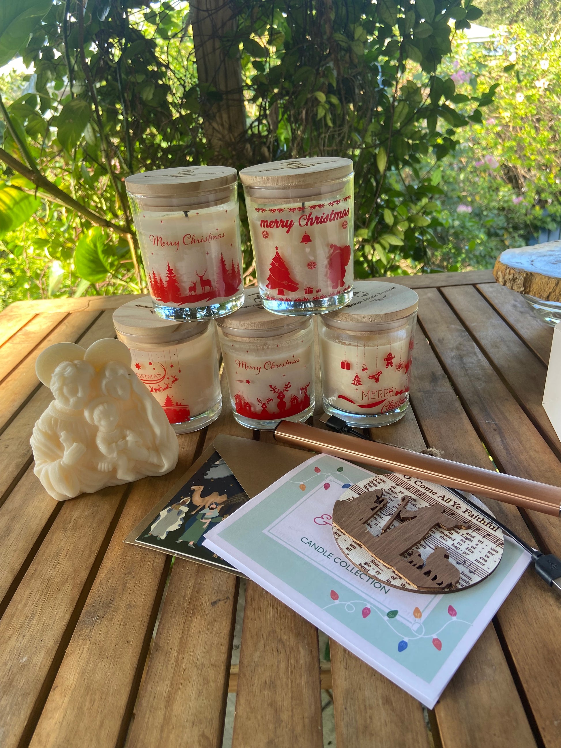 Merry & Bright Christmas Candle Set
