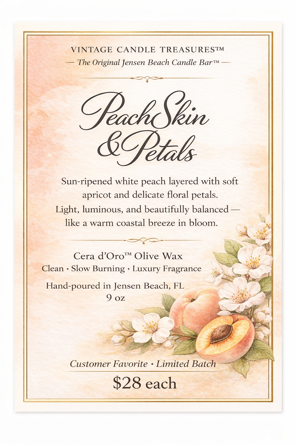 Peach Skin & Petals