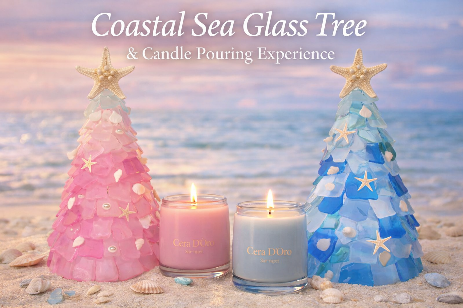 Coastal Sea Glass Tree & Candle Pouring Experience