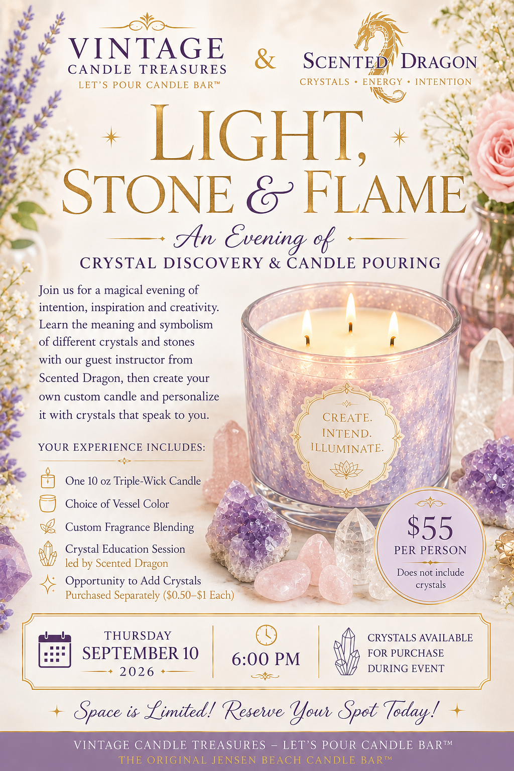Light, Stone & Flame Luxe Collab with Scented Dragon