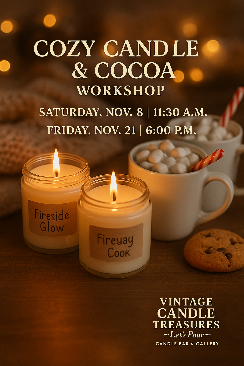 ✨ Let's Pour Signature Series: Cozy Candle & Cocoa Candle Workshop ✨