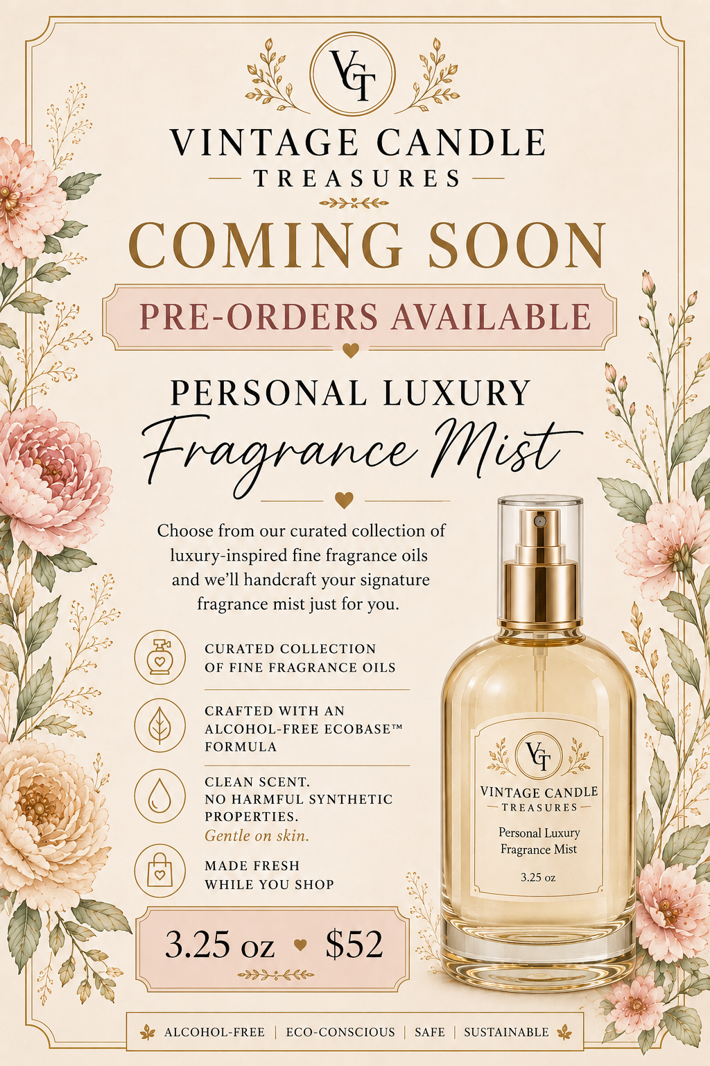 Personal Luxury Fragrance Mist Collection