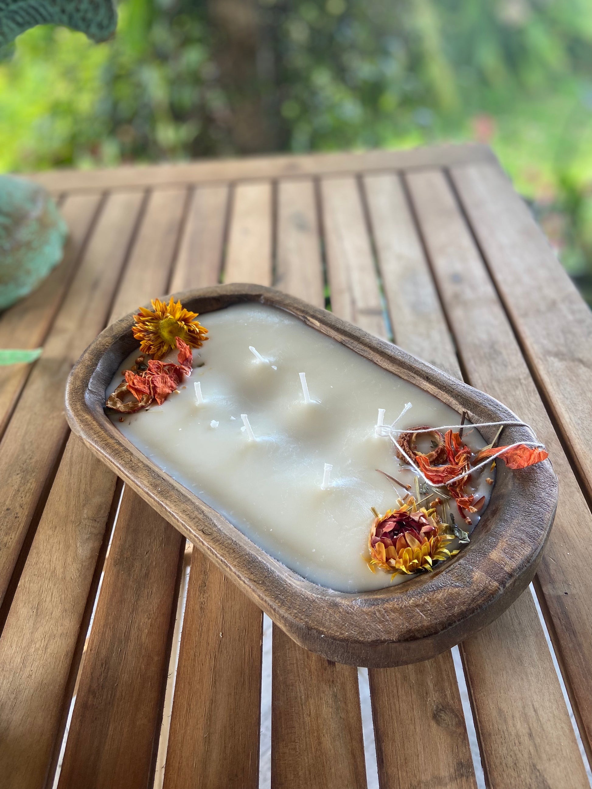 Vintage Coastal Candle Collection: Wood Dough Bowls 16 oz Candle
