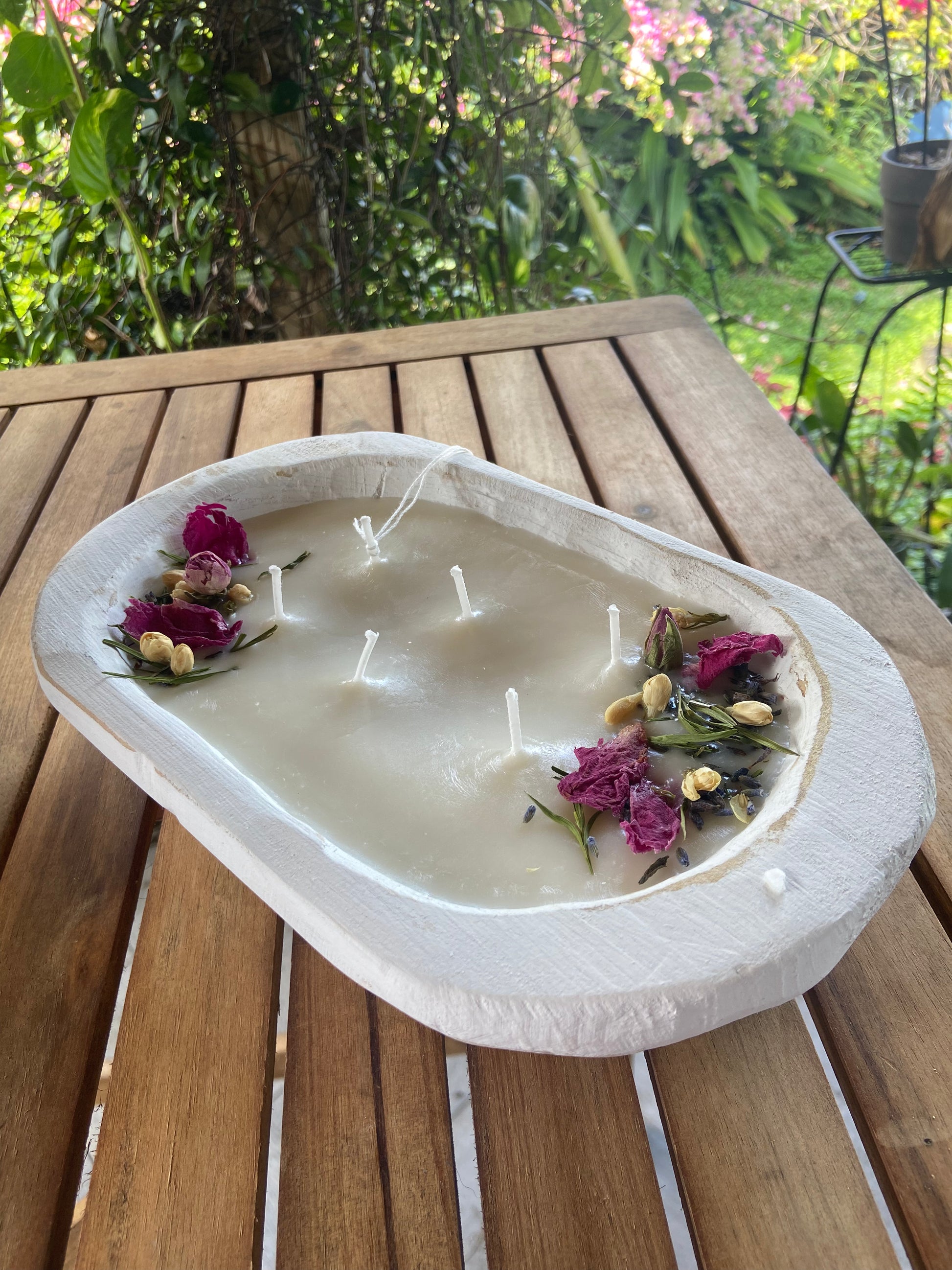 Vintage Coastal Candle Collection: Wood Dough Bowls 16 oz Candle