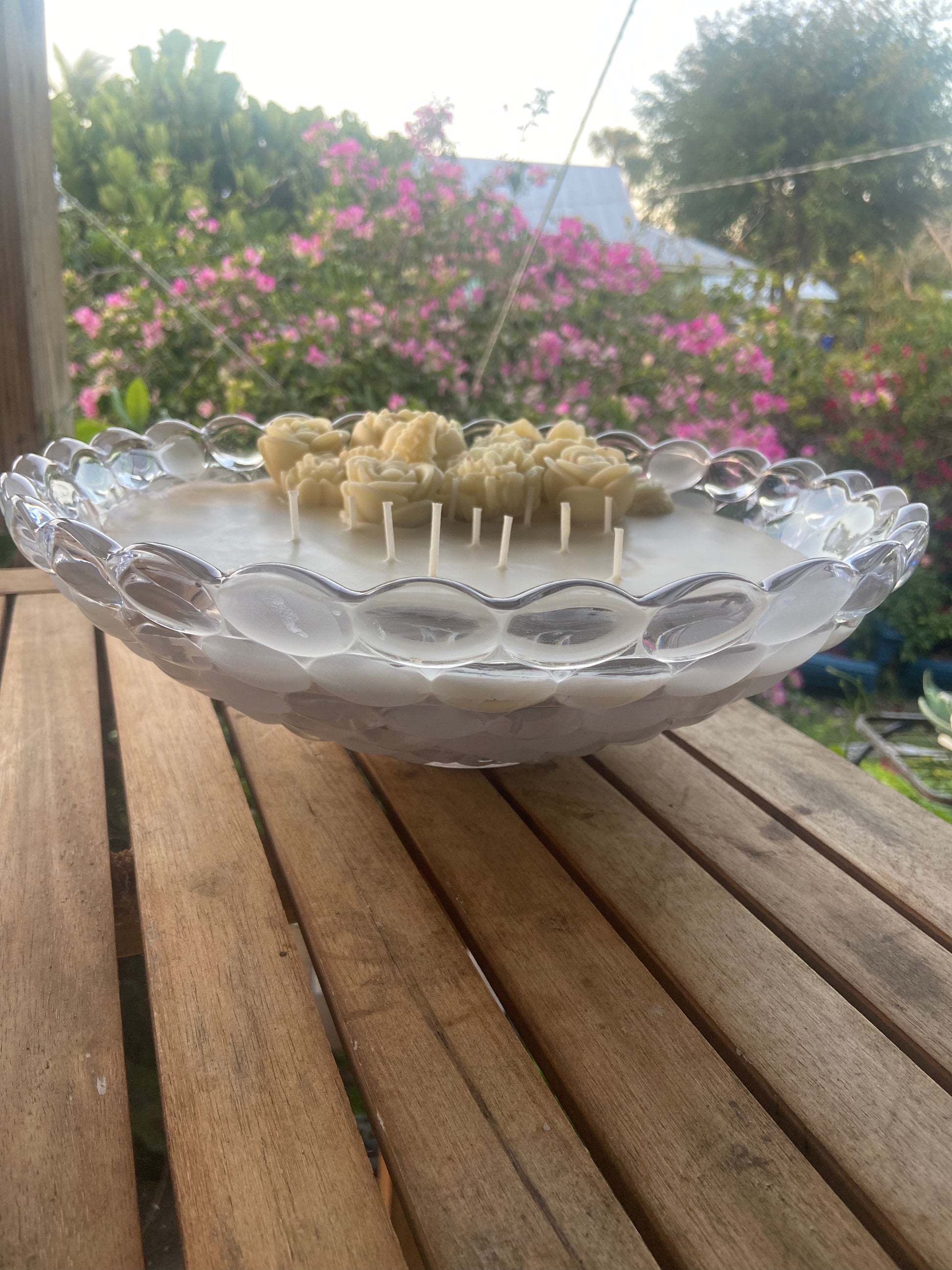 Westmoreland "Thousand Eyes" Frosted Oval Bowl