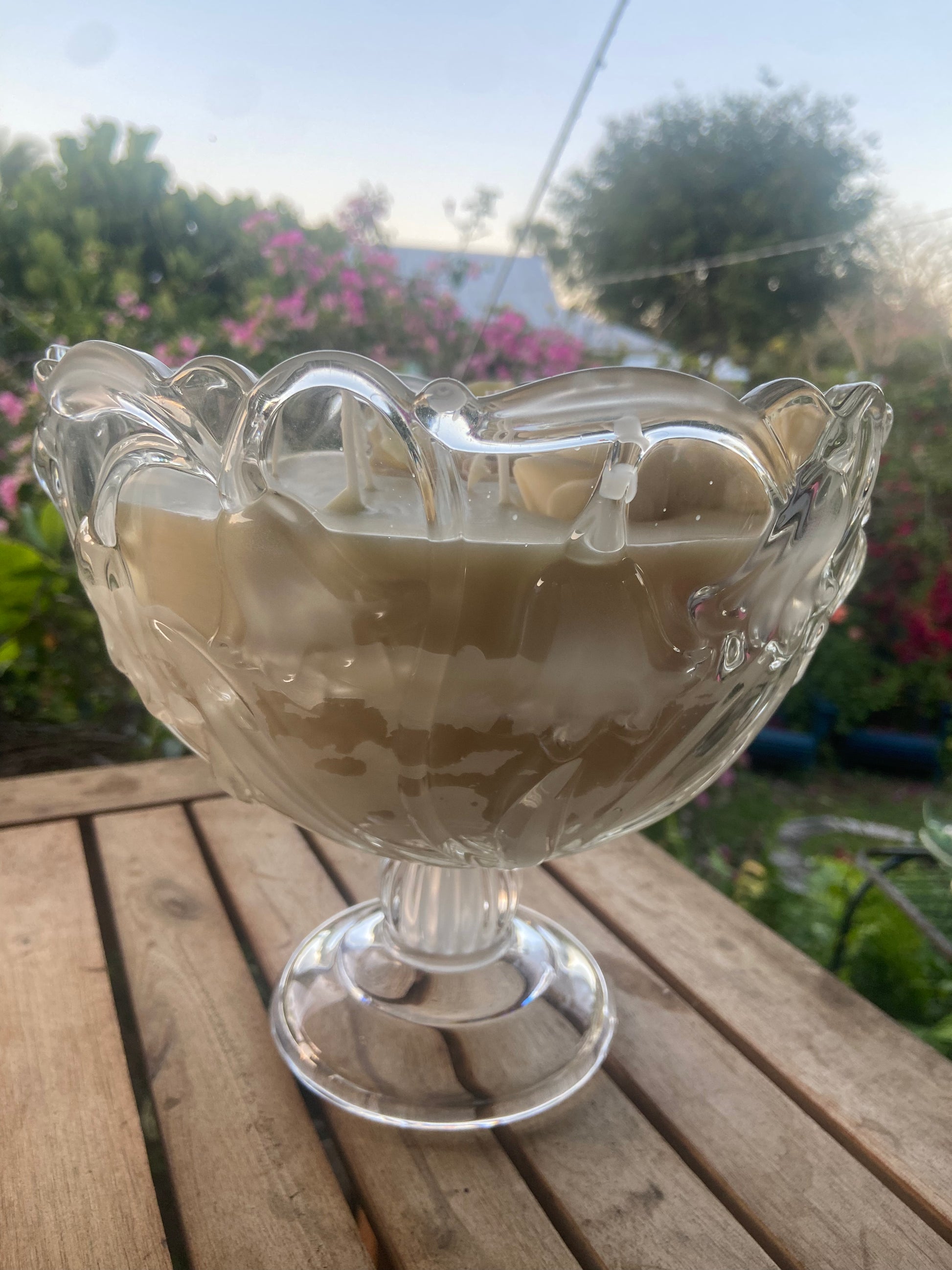 Lily of the Valley embossed Crystal compote