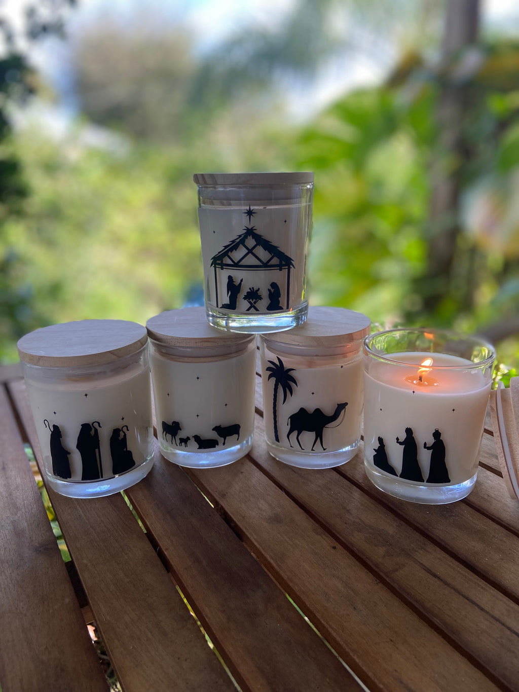 Nativity Christmas Candle Set