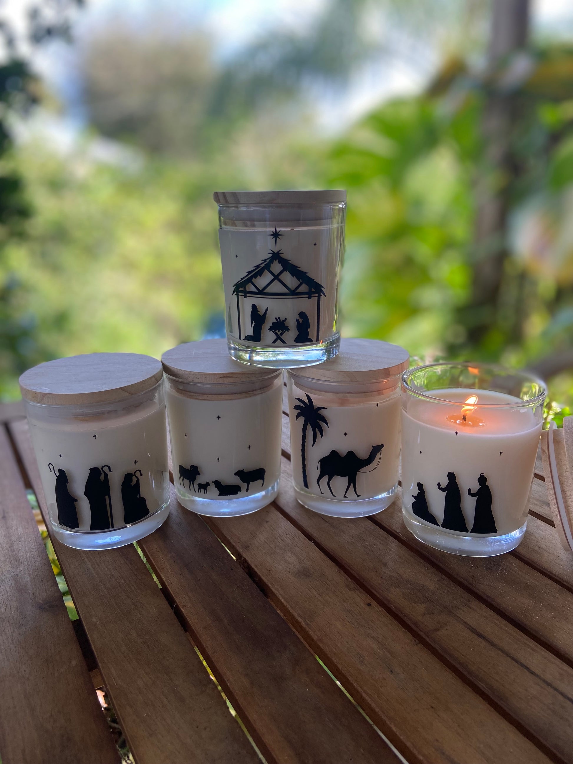 Nativity Christmas Candle Set
