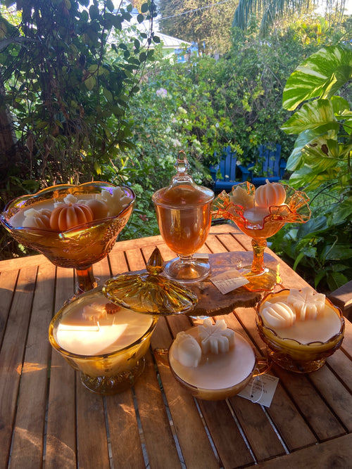 Amber Vintage Glass Autumn Collection
